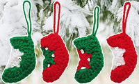 Crochet Mini Stocking Ornaments – Festive and Easy Holiday Pattern.