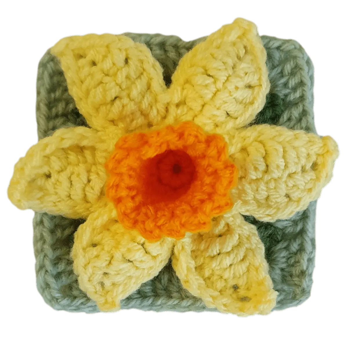 Daffodil Crochet Flower Granny Square - BloomScape CAL #9