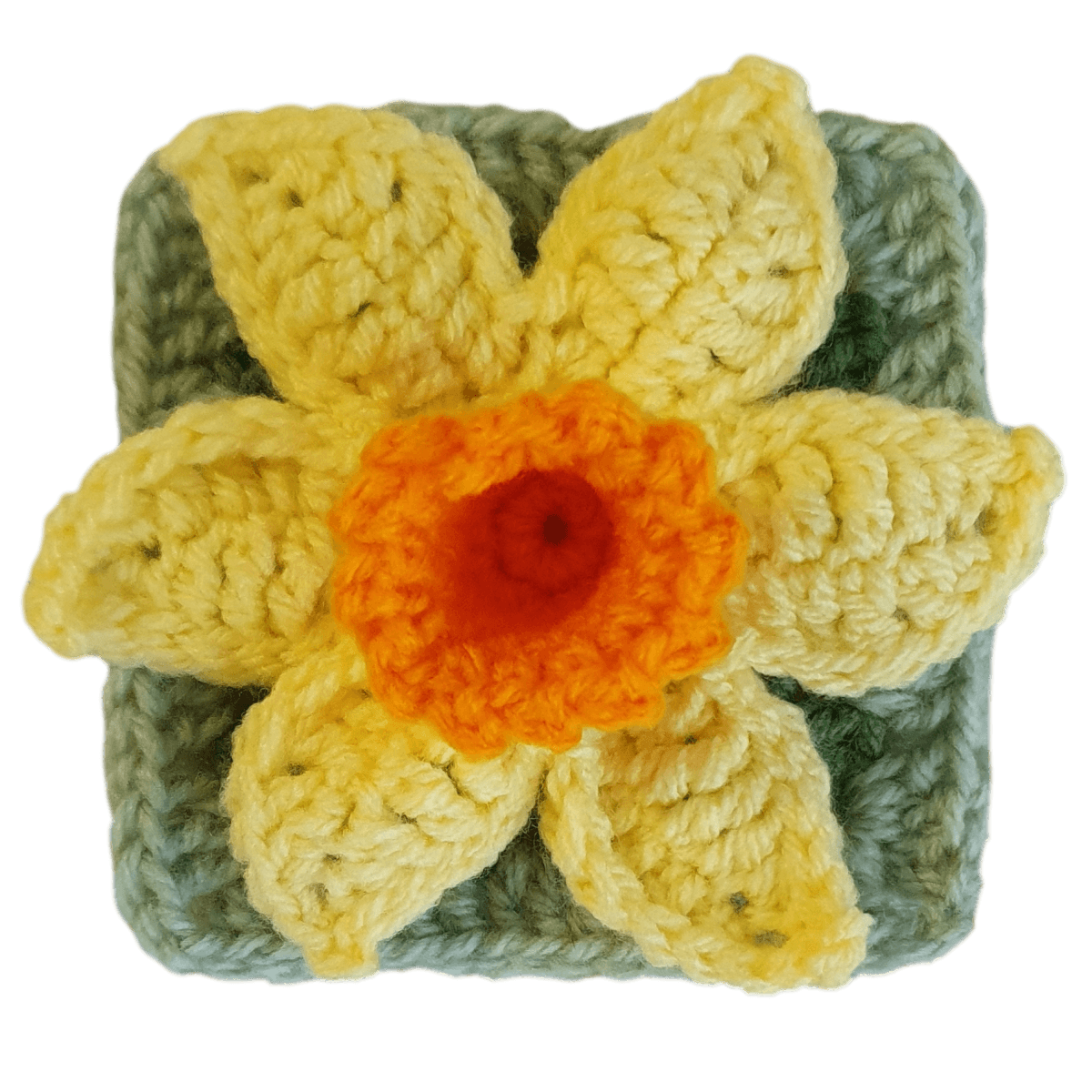 Daffodil Crochet Flower Granny Square - BloomScape CAL #9