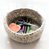 Easy Crochet Desk Basket – Simple Organizer Pattern for Beginners.