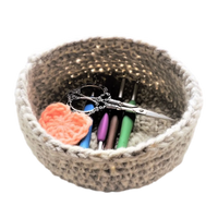 Easy Crochet Desk Basket – Simple Organizer Pattern for Beginners.