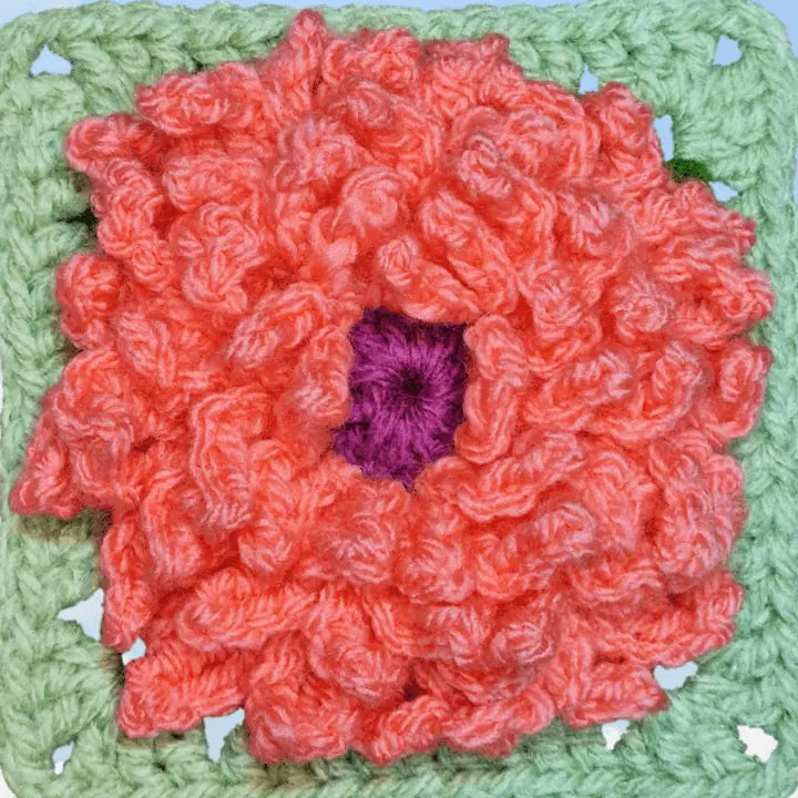 Dhalia Flower Granny Square - BloomScape CAL 2023.