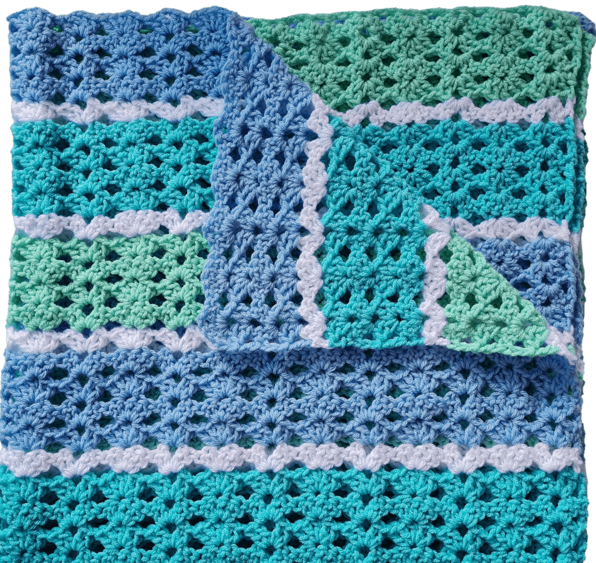 Dirty Granny Easy Crochet Baby Blanket - Easy to Follow Written Crochet Pattern - The Secret Yarnery