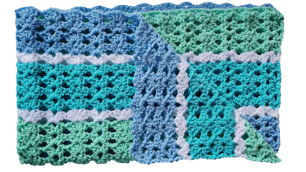 Dirty Granny Easy Crochet Baby Blanket - Easy to Follow Written Crochet Pattern - The Secret Yarnery