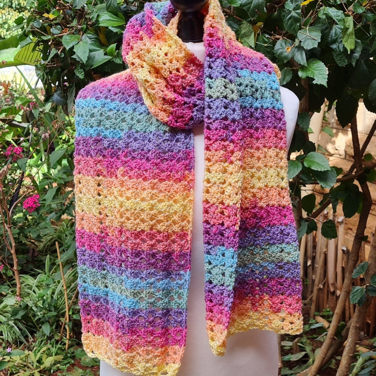 Dirty Granny Easy Crochet Scarf - Easy to Follow Written Pattern - The Secret Yarnery