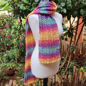 Dirty Granny Easy Crochet Scarf - Easy to Follow Written Pattern - The Secret Yarnery