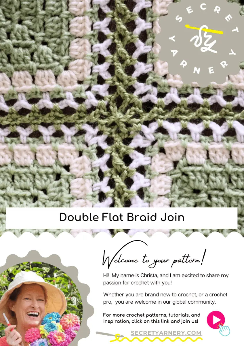 Double Flat Braid Crochet Join – Elegant Technique for a Professional Finish.