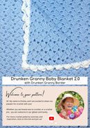 Drunken Granny Crochet Baby Blanket 2.0 with Border – Easy Pattern.