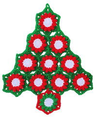 Easiest Crochet Christmas Tree – Perfect Wall Hanging for Small Spaces.