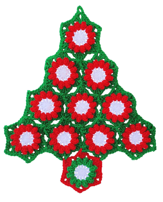 Easiest Crochet Christmas Tree – Perfect Wall Hanging for Small Spaces.