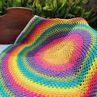 Easy Round Granny Square Blanket – Simple Crochet Pattern for Beginners.