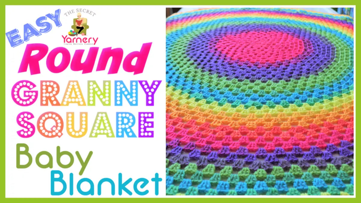 Easy Round Granny Square Blanket – Simple Crochet Pattern for Beginners.