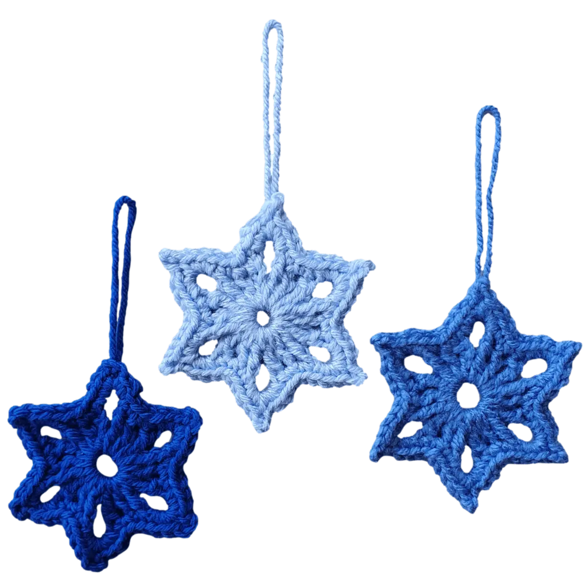 Easy 6 Pointed Star Crochet Ornaments – Fast Hanukkah Decorations.