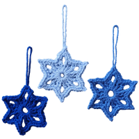 Easy 6 Pointed Star Crochet Ornaments – Fast Hanukkah Decorations.