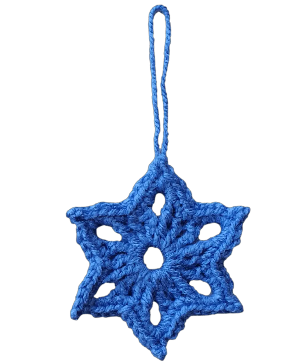 Easy 6 Pointed Star Crochet Ornaments – Fast Hanukkah Decorations.