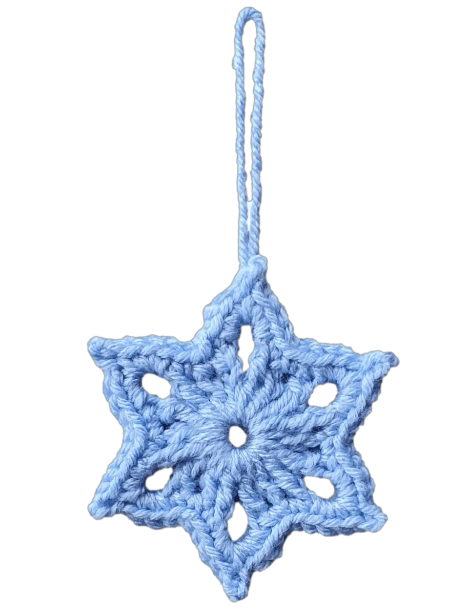 Easy 6 Pointed Star Crochet Ornaments – Fast Hanukkah Decorations.