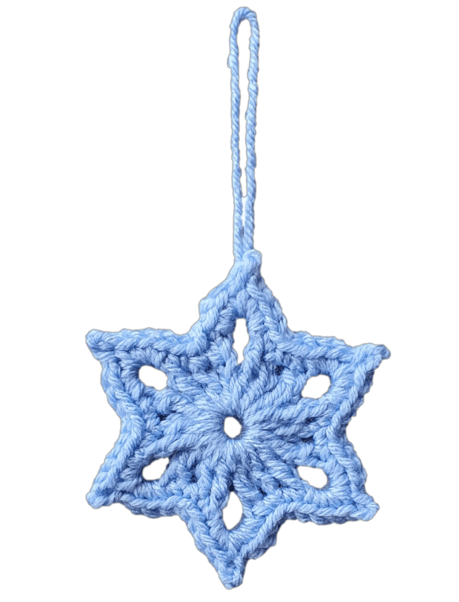 Easy 6 Pointed Star Crochet Ornaments - The Secret Yarnery