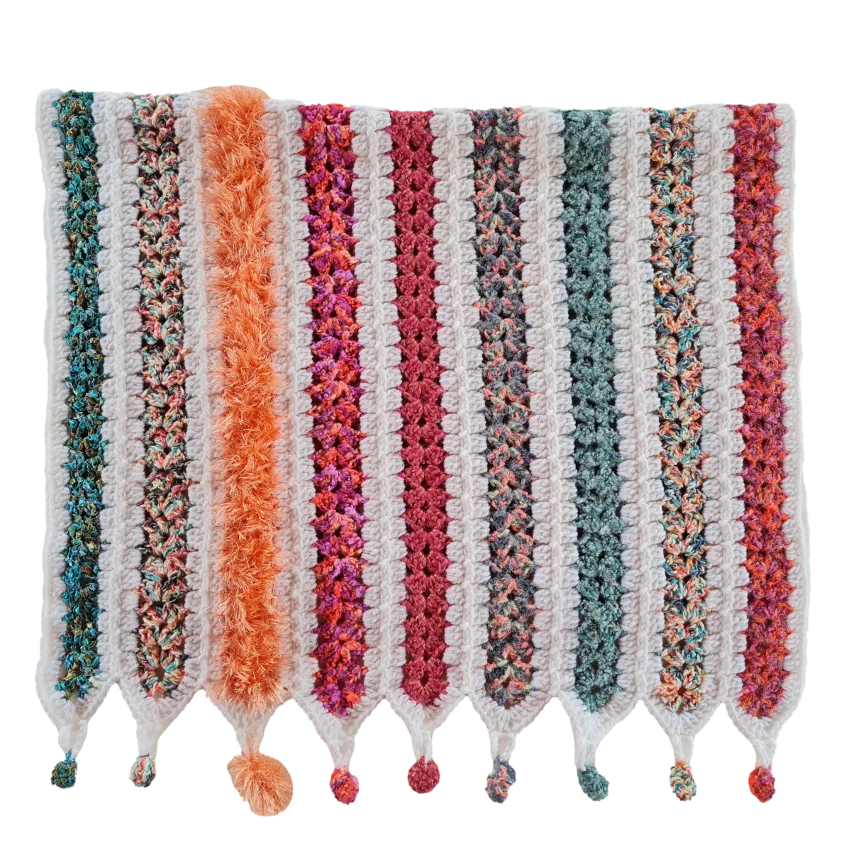 Easy Mile A Minute Crochet Chairback Cover with Border Berries