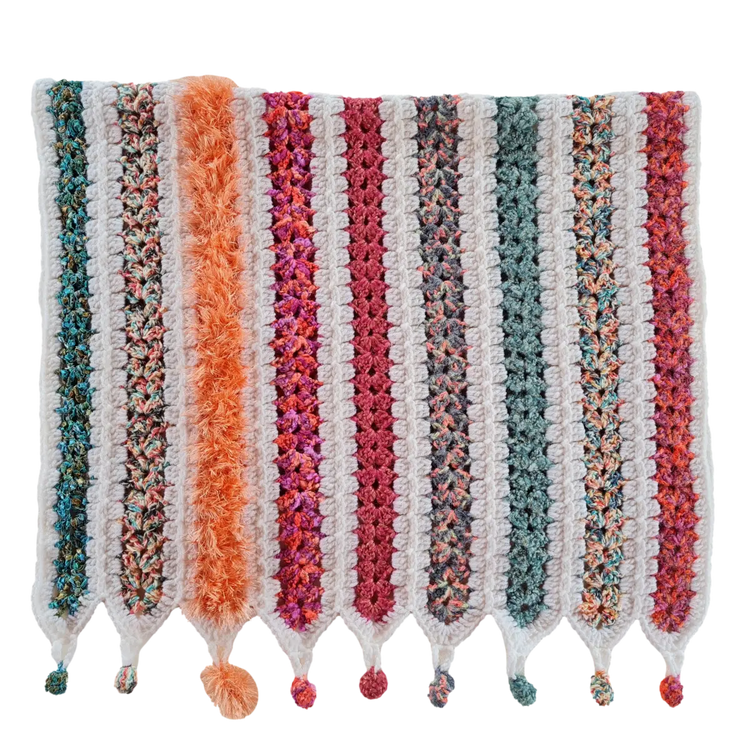 Easy Mile A Minute Crochet Chairback Cover with Border Berries.