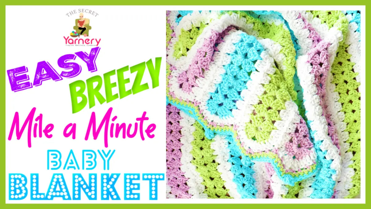 Easy Breezy Mile A Minute Baby Blanket – Quick Crochet Pattern.