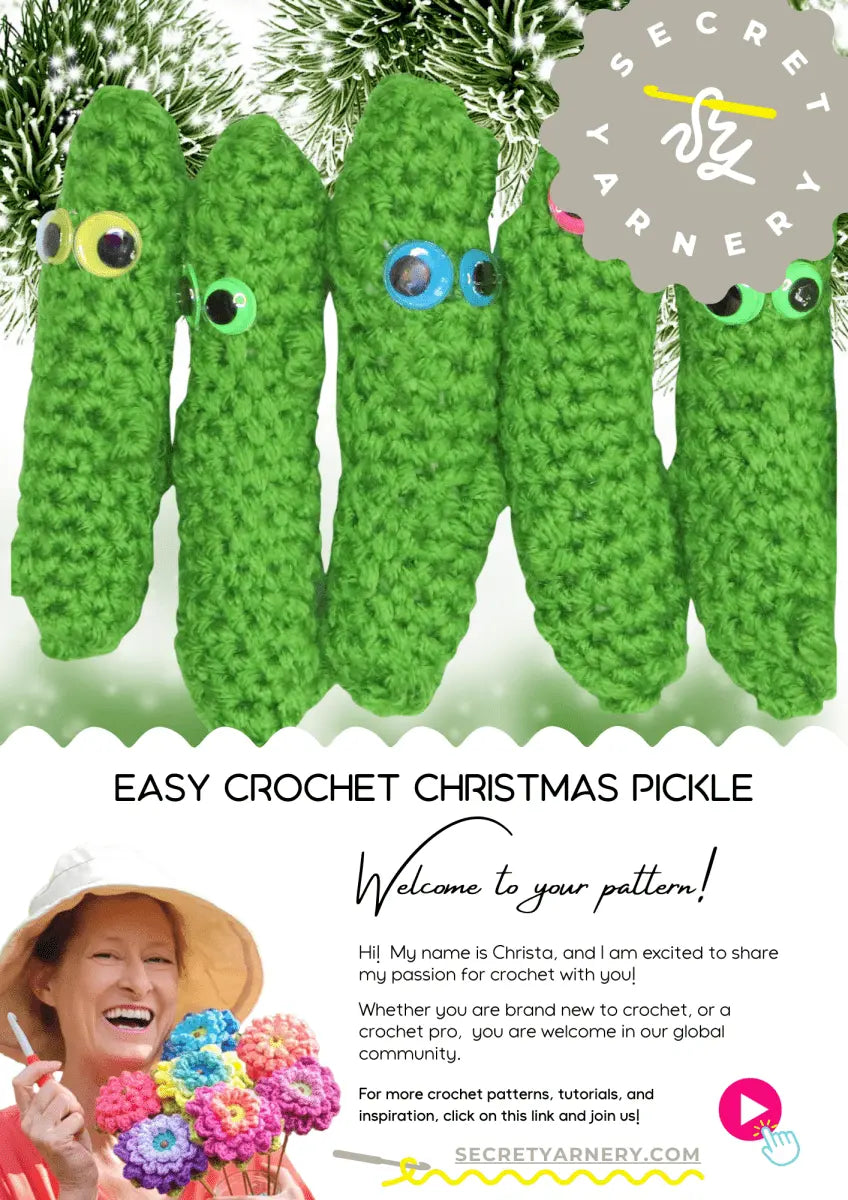 Easy Crochet Christmas Pickle – Fun Holiday Tradition for Families