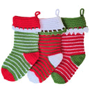 Easy Crochet Christmas Stocking – Top-Down Pattern with 3 Borders & Simple Color Changes.