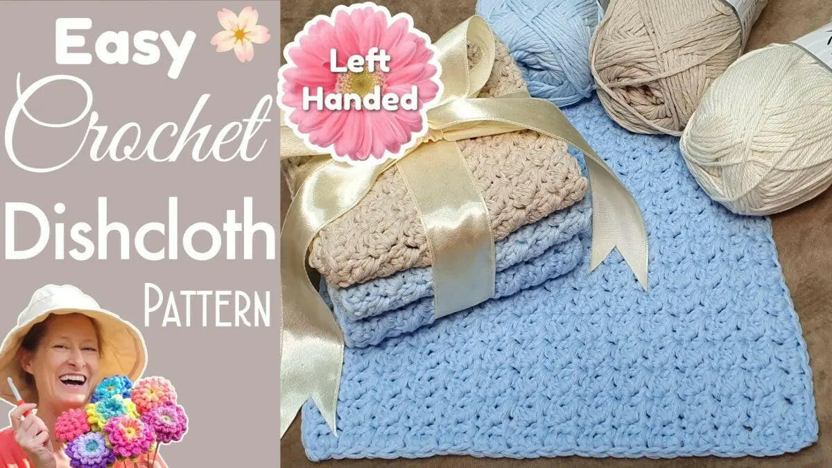 Easy Crochet Dishcloth Pattern.