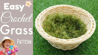 Easy Crochet Easter Basket Grass.