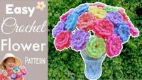 Washable Zinnia Pattern -  Easy Crochet Flower Bouquet for Beginners.