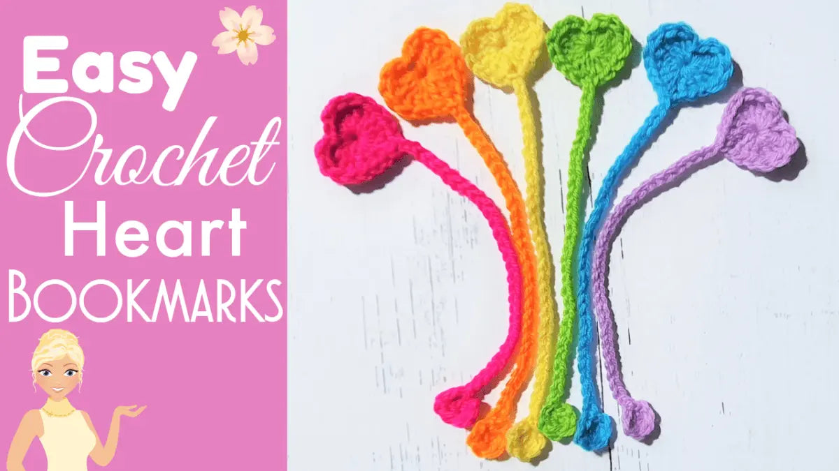 Easy Crochet Heart Bookmarks – Sweet and Simple Pattern for Beginners.