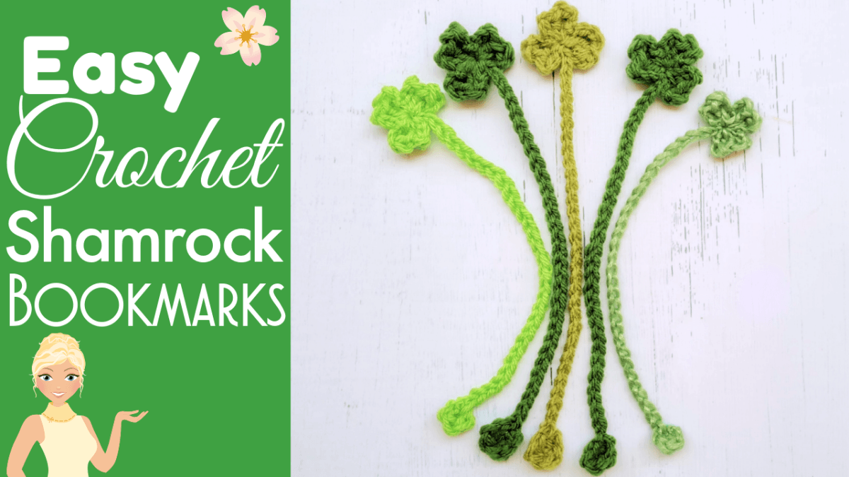 Easy Crochet Shamrock Bookmarks - Easy to Follow Written Crochet Pattern - The Secret Yarnery