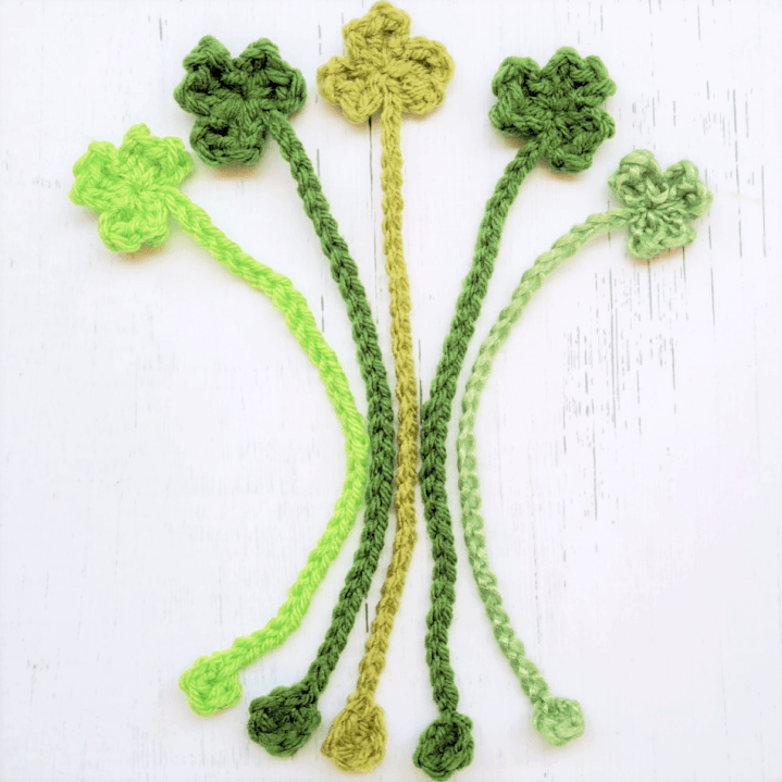 Easy Crochet Shamrock Bookmarks - Easy to Follow Written Crochet Pattern - The Secret Yarnery