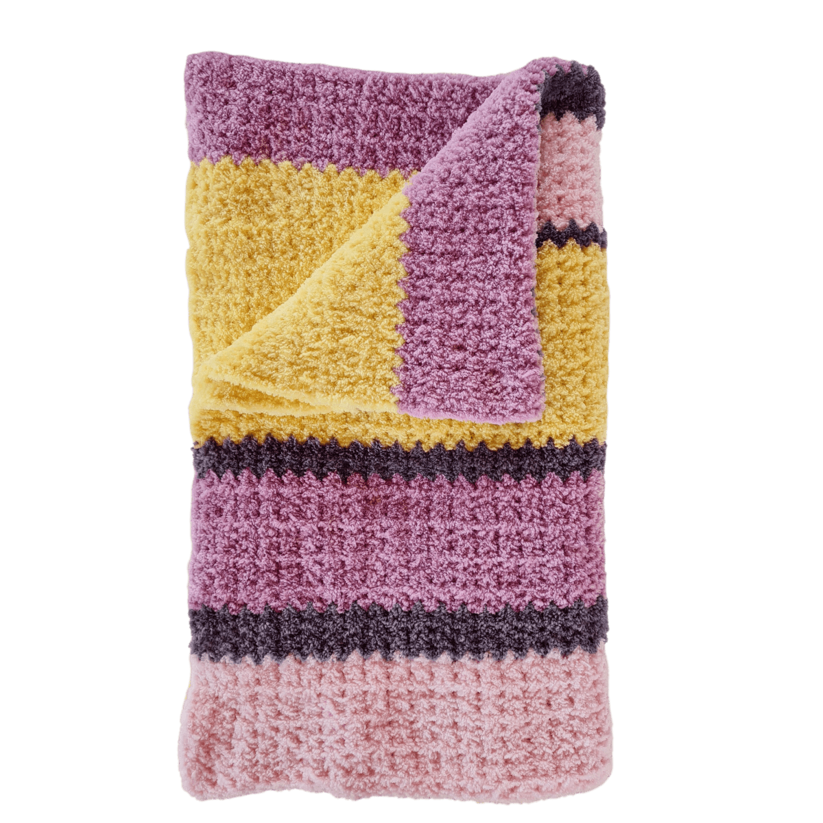 Easy Cuddly Crochet Baby Blanket with Fuzzy Yarn - Easy to Follow Written Crochet Pattern - The Secret Yarnery