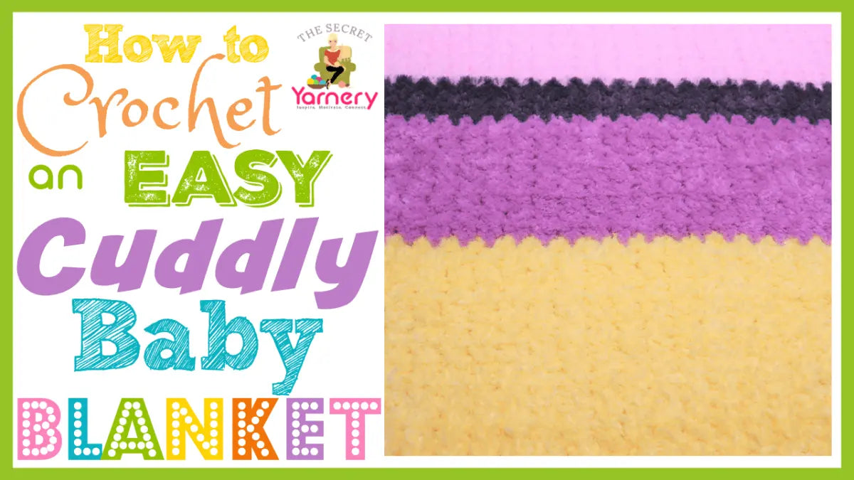 Easy Cuddly Crochet Baby Blanket – Soft Pattern with Fuzzy Yarn.