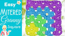 Easy Mitered Granny Square – Modern and Simple Crochet Pattern.