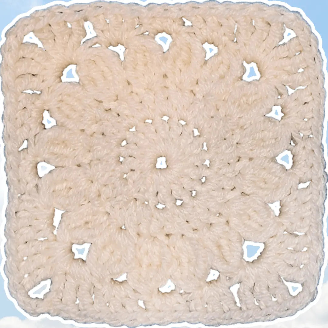 EASY One Color Sunflower Granny Square – Simple Floral Pattern for Beginners