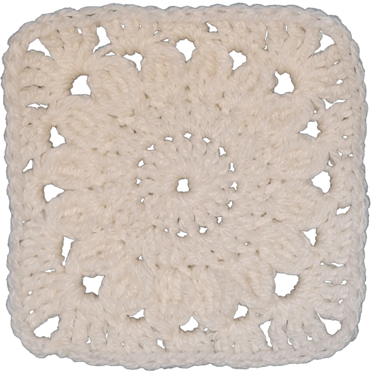 EASY One Color Sunflower Granny Square – Simple Floral Pattern for Beginners.