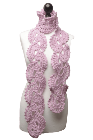 Easy Oyster Shell Crochet Scarf - The Secret Yarnery