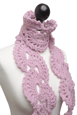 Easy Oyster Shell Crochet Scarf - The Secret Yarnery