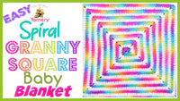 Easy Spiral Granny Square Blanket – Modern Crochet Pattern for Beginners.