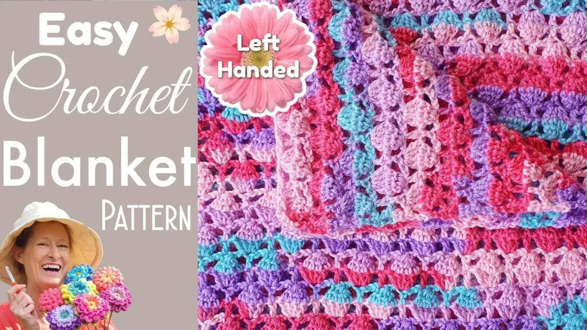 Eggtastic Easy Spring Crochet Blanket.