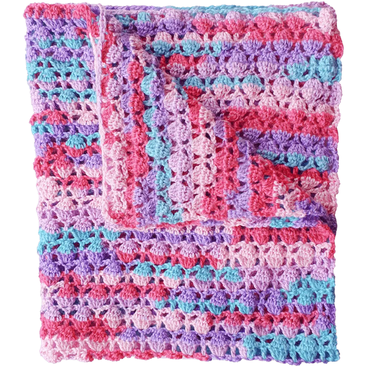 Eggtastic Easy Spring Crochet Blanket.