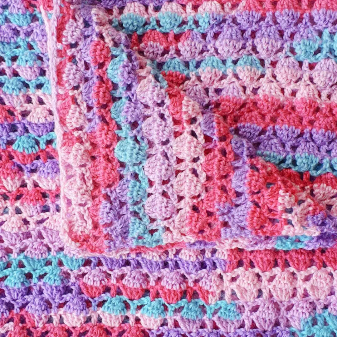 Eggtastic Easy Spring Crochet Blanket.