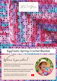 Eggtastic Easy Spring Crochet Blanket.