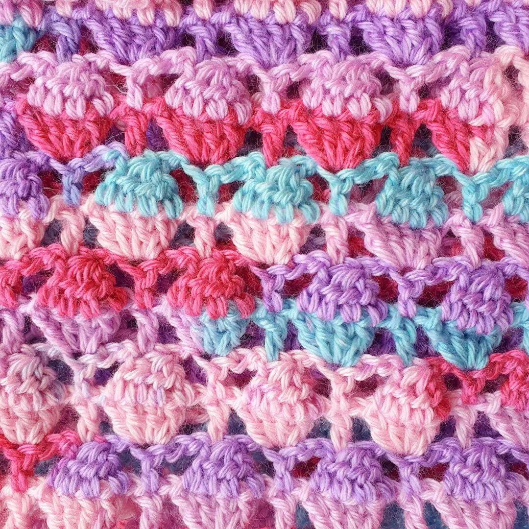 Eggtastic Easy Spring Crochet Blanket.