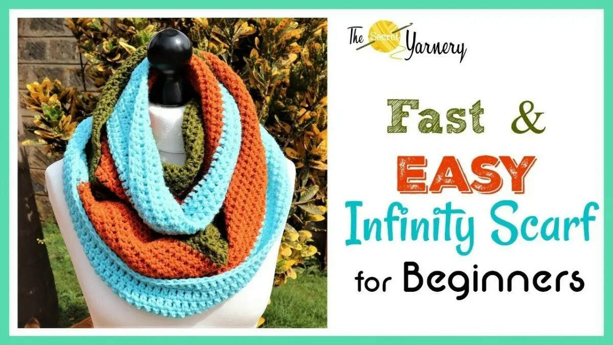 Fast & Easy Infinity Scarf – Quick Crochet Pattern for Beginners.