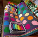 Flat Circle Crochet Polka Dot Blanket – Fun and Easy Pattern for All Ages.