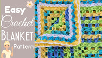 Floors & Windows Crochet Blanket with Daffodil Border – Fast and Easy Pattern.