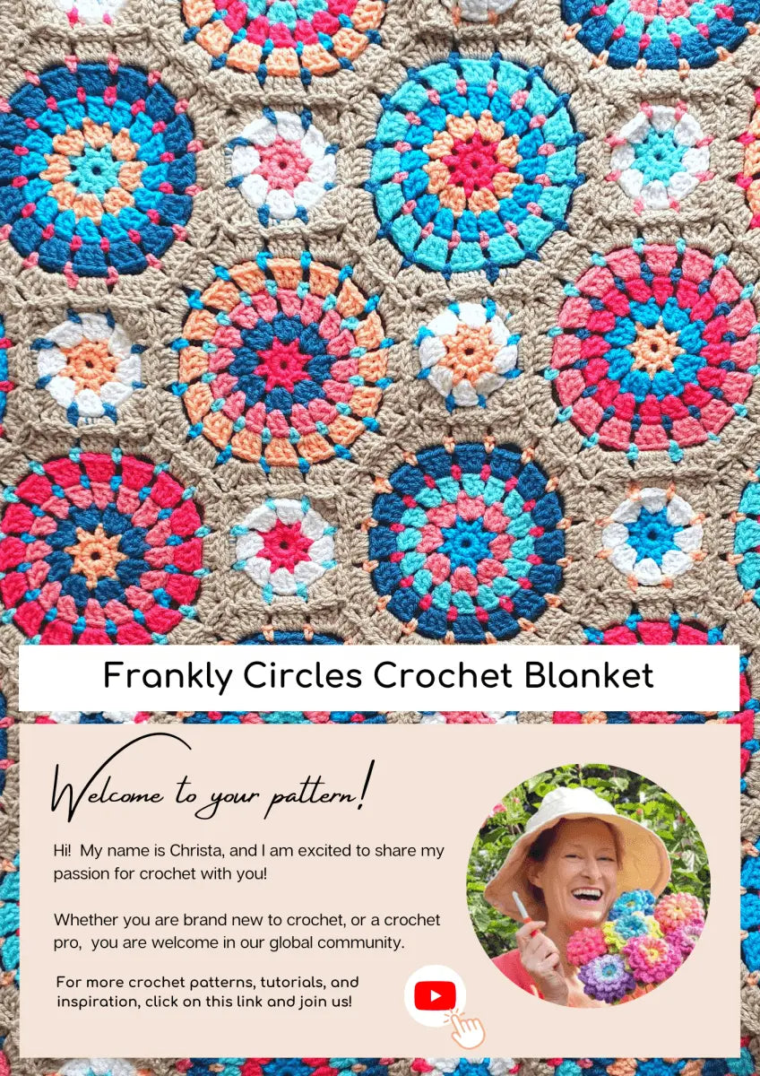 The Frankly Circles Crochet Blanket – Bold and Modern Design.