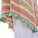 Gelato Shawl with Drop Leaf Border – Elegant Crochet Shawl Pattern.